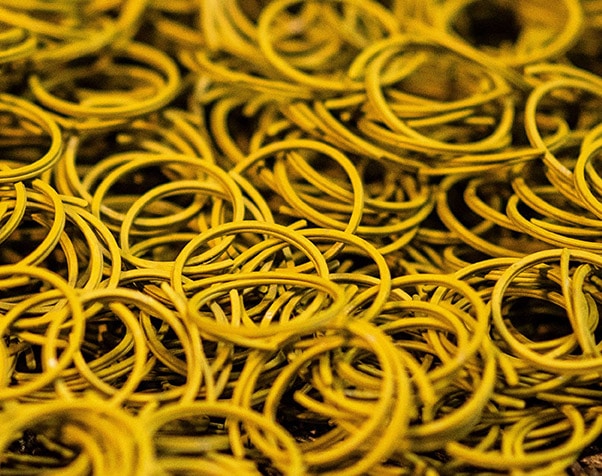 yellow metal springs